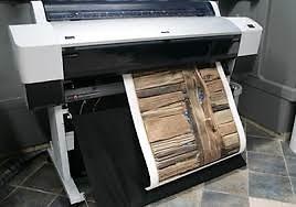 Epson Stylus Pro printer with kuttrimmer table, paper and ink for sale