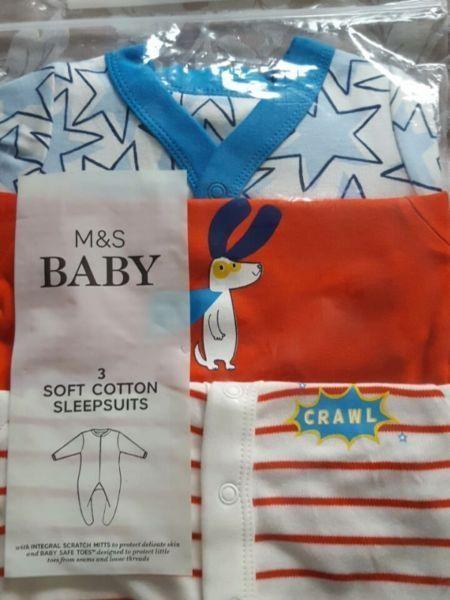 M&S babygrows Bnwt 3-6mths