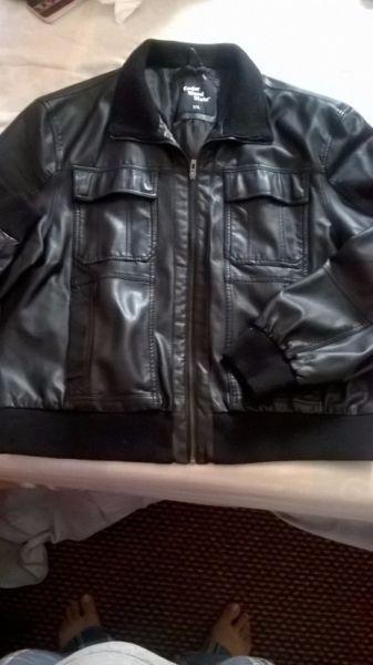 Mens Leather (effect ) jacket size XXL