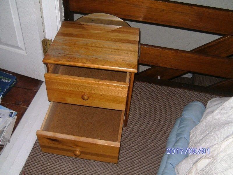two drawer pine locker