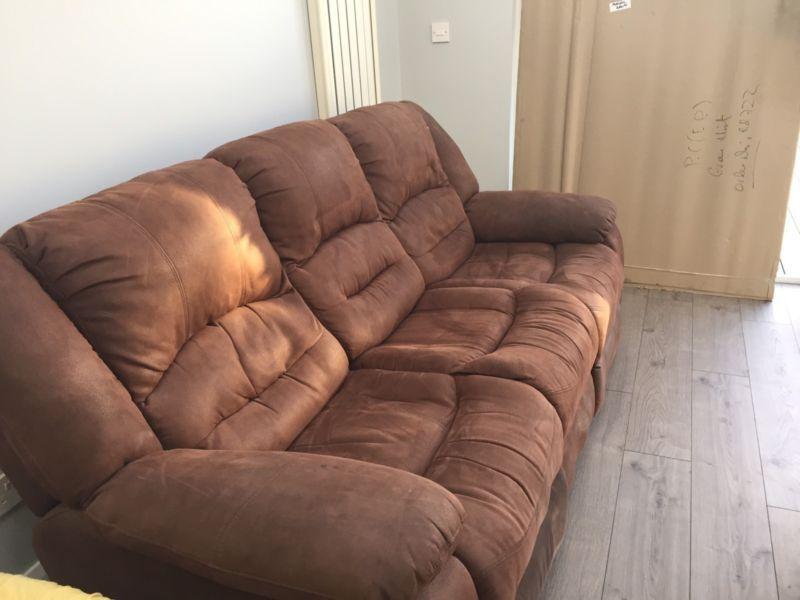 Two and three recliner sofa for sale