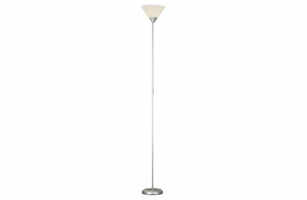 Uplighter Floor Lamp WITH BULB - Silver - Like New!