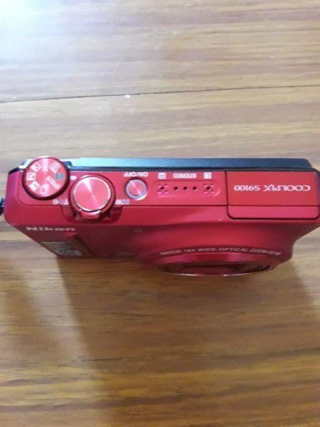 Nikon Coolpix s9100, red, Great Condition. Working perfect