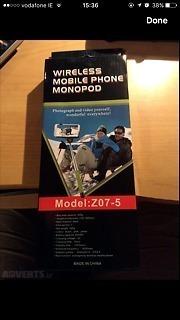 wireless mobile phone monopod /selfie stick for sale (new)
