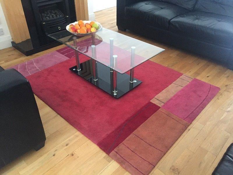 100% wool rug - recently professionally cleaned