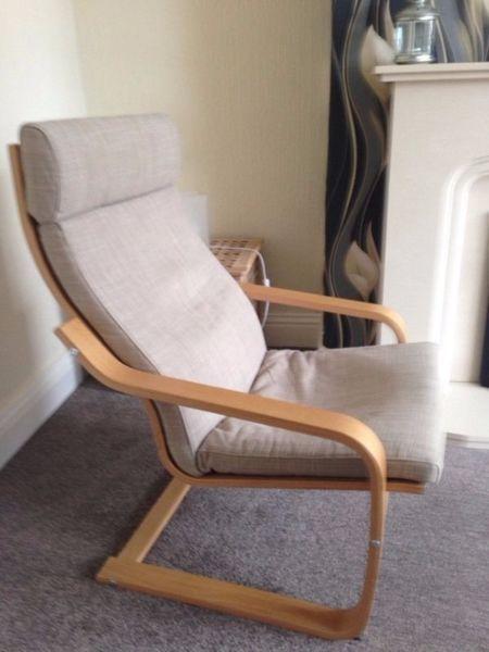 IKEA armchair and footstool 