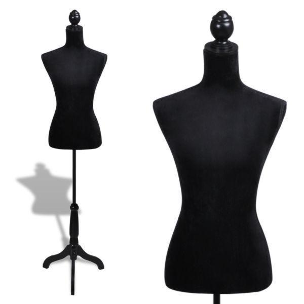 Ladies Bust Display Black Female Mannequin Female Dress Form(SKU30028)