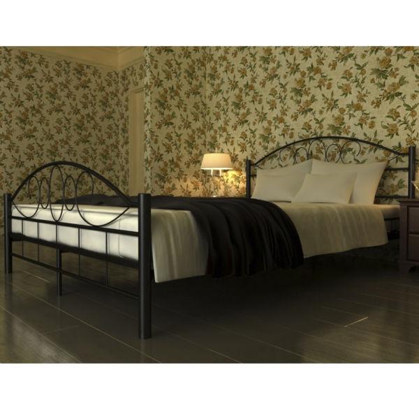 Black Metal Bed 140 x 200 cm(SKU60385)