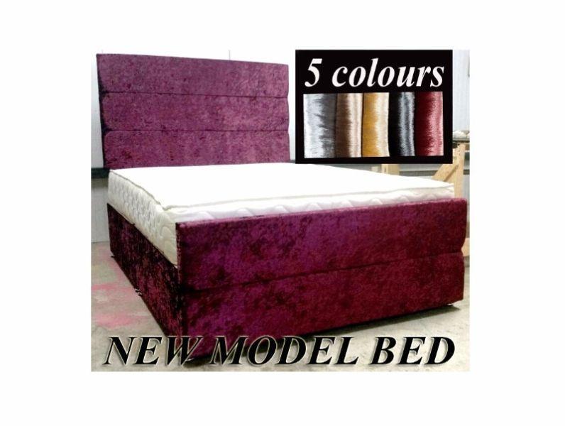 Manhattan Crushed Velvet beds with Deluxe Matress