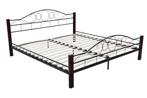 Metal Bed 140 x 200 cm with Wooden Leg(SKU60689)