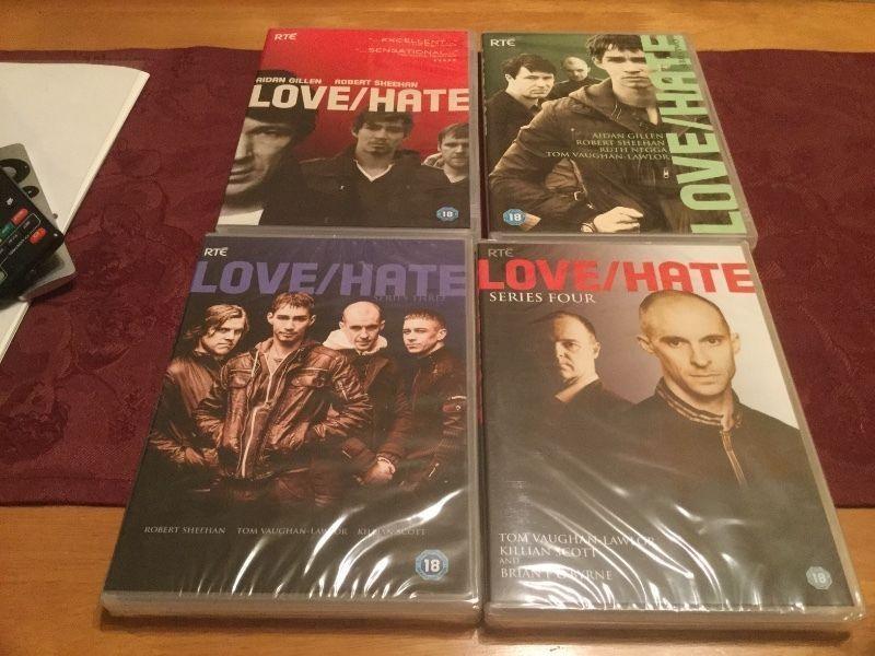 Love/Hate DVD seasons 1,2,3 & 4