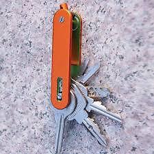AOTDDOR aluminium double open key clip DIY keychain storage EDC tool