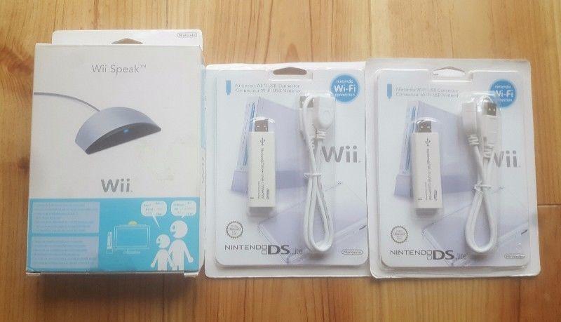 2 New Nintendo Wifi USB Connector + 1 New Nintendo Wii Speak