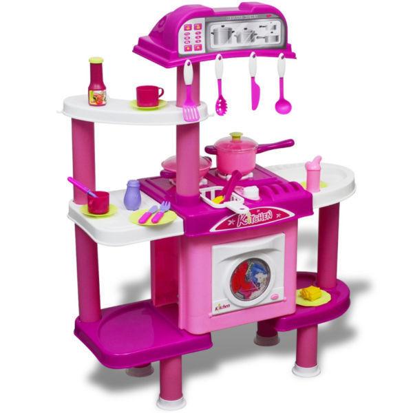 Large Kids/Children Playroom Toy Kitchen with Light/Sound Effects(SKU80109)