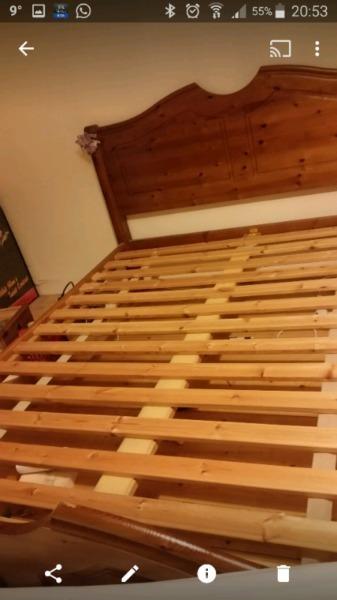 5foot solid oak bed frame