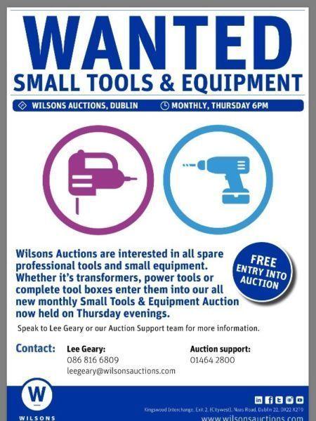 Small Tool Auction 13th April