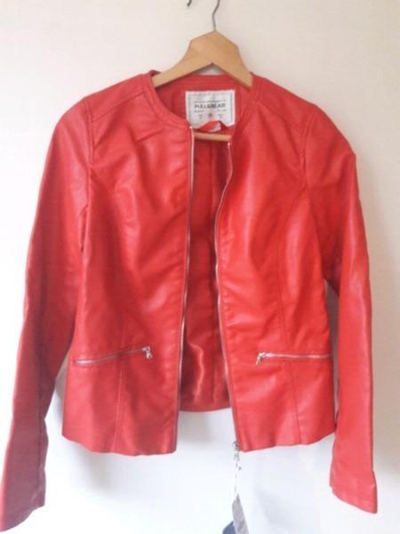 Red leather jacket and zara blazer €20 each