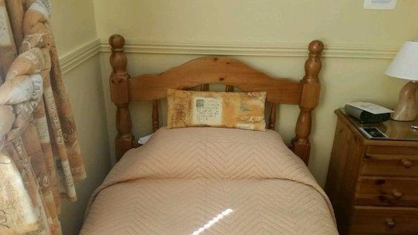 2 solid pine single beds