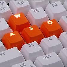 Orange 9 PBT keys backlit transmitting keycaps for cherry mx mechanical keyboard
