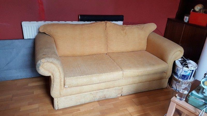 Large gold couch
