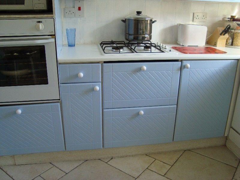 Kitchen (painted cream oak) and worktops and appliances and sink and taps for sale - Offers welcome