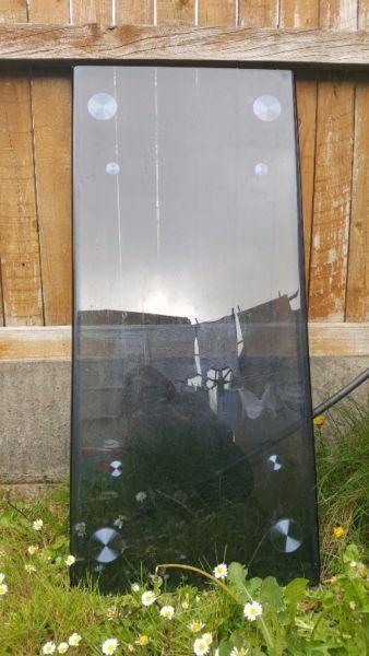 Glazed glass table top