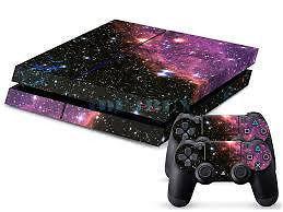 Deep space decal cover skin sticker for playstation 4 ps4 console +2 controllers