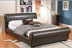 Black Leather and Crushed Velvet beds & Memory Foam Mattresses
