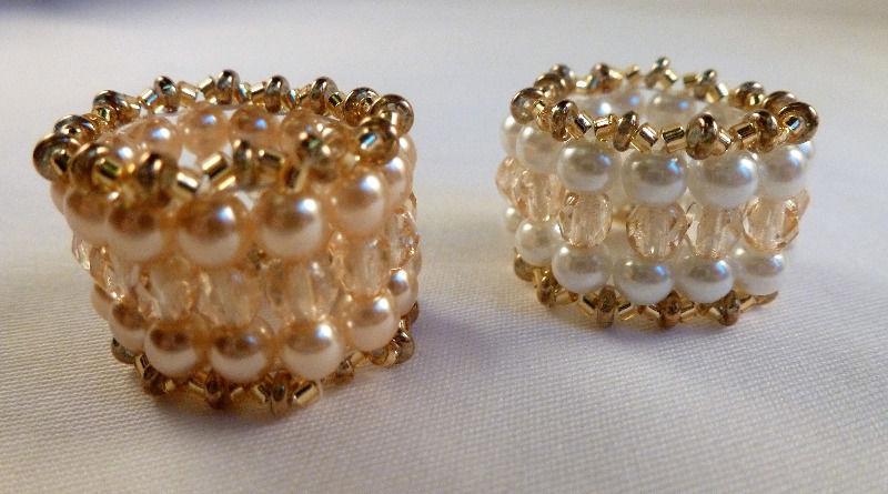 Holy Communion Pearl & Crystal Statement Rings