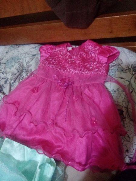 Baby girl fancy hot pink dress