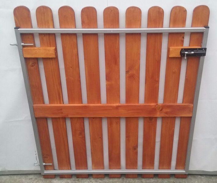 Garden Gate h:100cm x w 90cm .Wood Gate with Steel Frame.Adjustable Hinges
