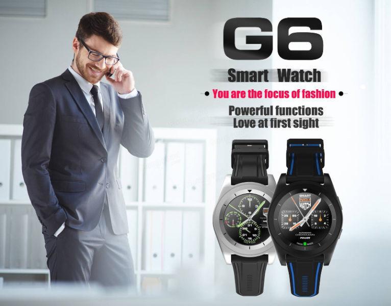 no,1 G6 Mt2502 240*240 380 mah Bluetooth 4.0 heart rate smart watch