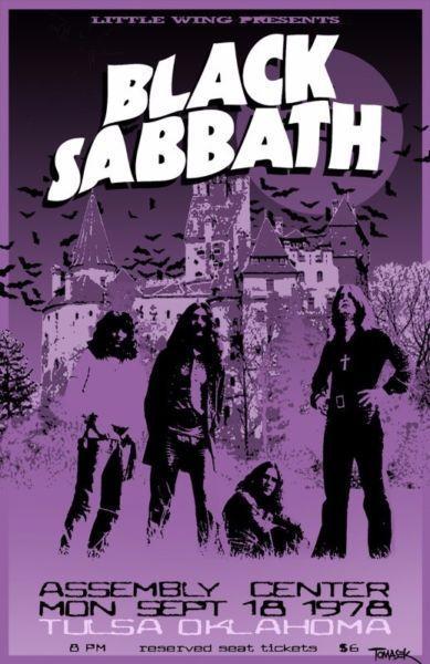 Black Sabbath - Oklahoma 1978 - Rare Mini Print/Poster