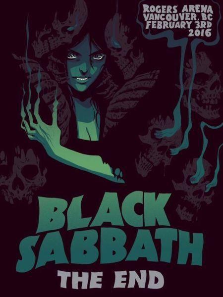 Black Sabbath - Vancouver 2016 - Rare Mini Print/Poster