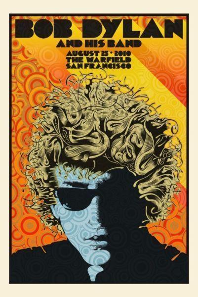 Bob Dylan - San Francisco 2010 - Rare Mini Print/Poster