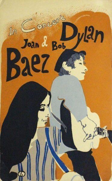 Bob Dylan & Joan Baez - In Concert - Rare Mini Print/Poster