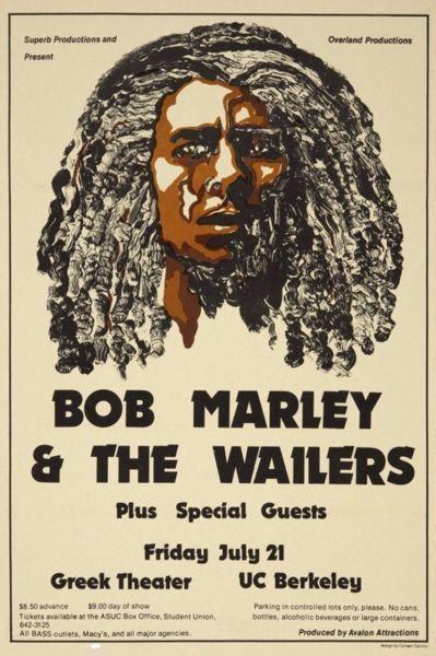 Bob Marley - Greek Theatre - UC Berkeley - Rare Mini Print/Poster