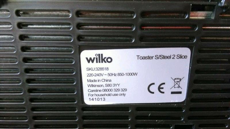 Wilko Stainless Steel Toaster
