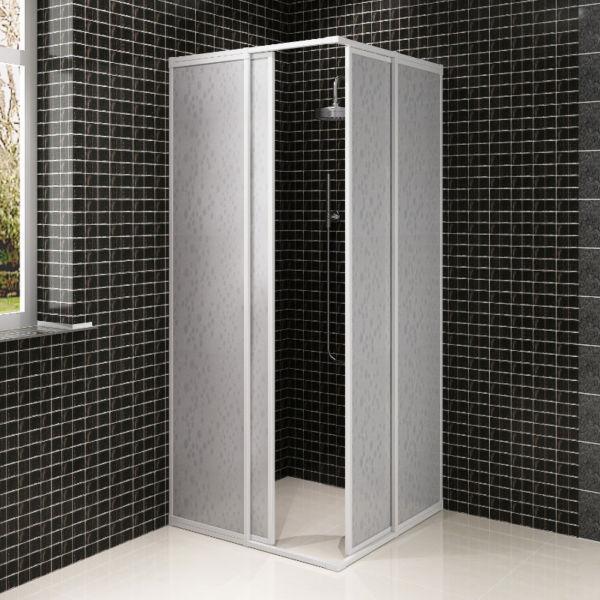 Shower Doors & Enclosures:Shower Cabin Enclosure PP Board Rectangular 80x80cm(SKU140788)