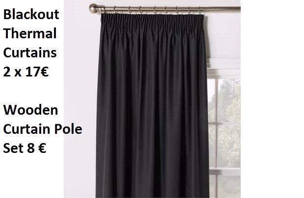 Blackout thermal curtains for windows (not doors)