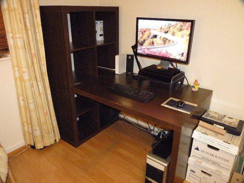Ikea Kallax computer desk
