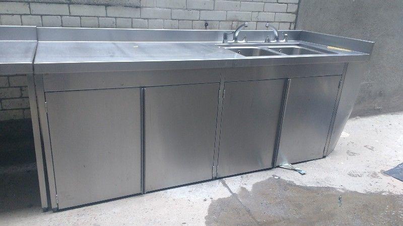 Stainless steel twin sink
