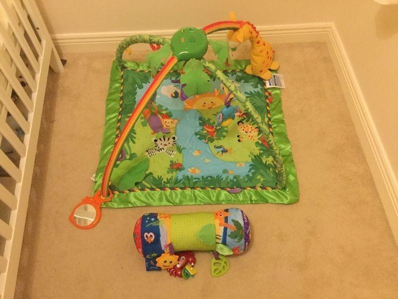 Fisher price rainforest baby gym and tummy time support