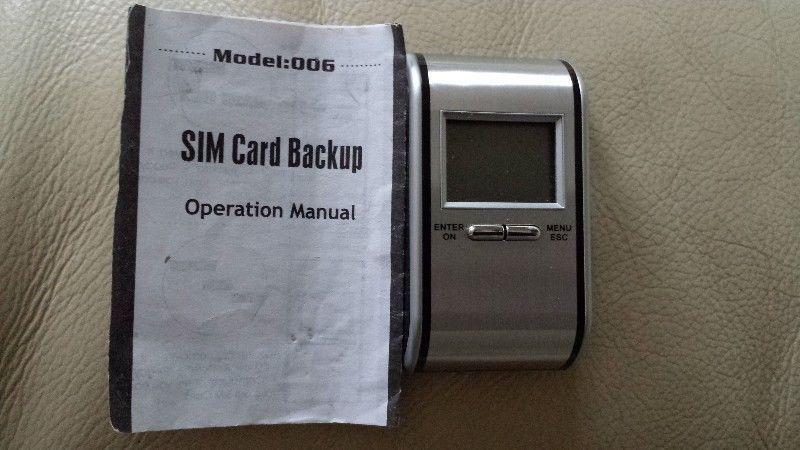 Sim Card Backup device