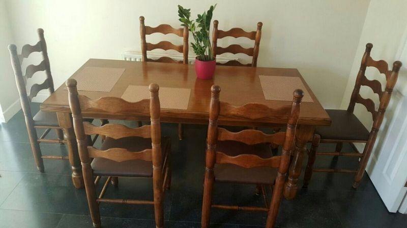 dining table and 6 chairs