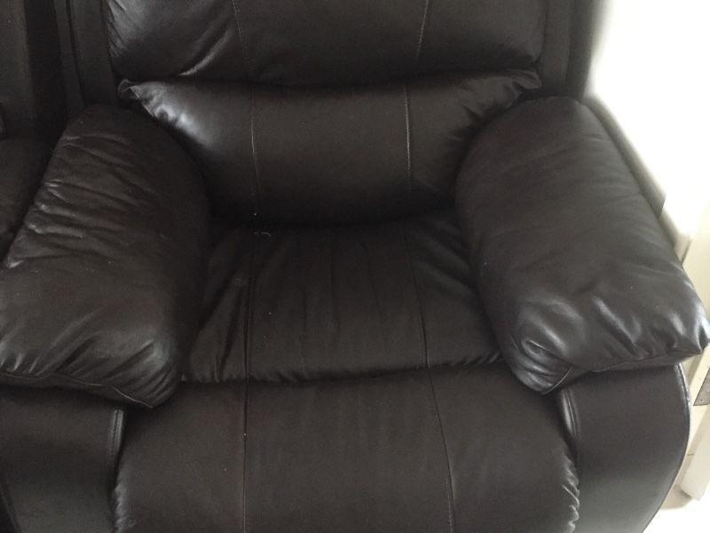 Chocolate brown recliner chair