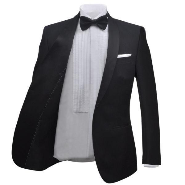 Suits:2 pcs Black Tie Men's Dinner Suit Smoking Tuxedo Size 48 Black(SKU130823)