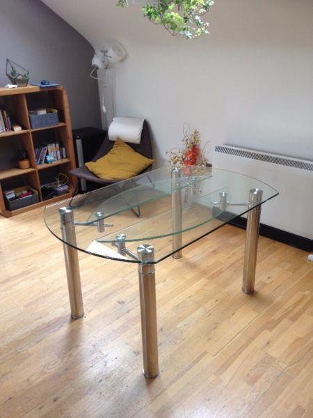 Extending Glass Table - Great Condition
