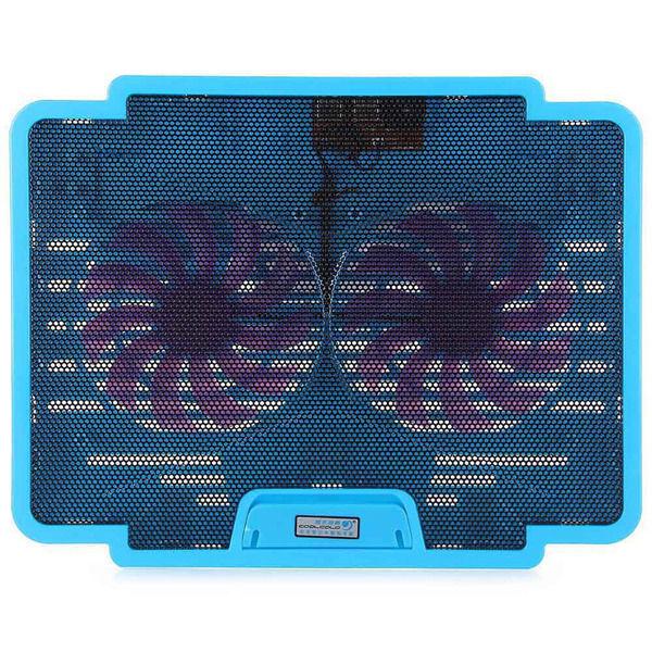Cool cold k19 USB 2.0 ultra thin luminous game two fans cooling pads notebook cooler pad for 14,15
