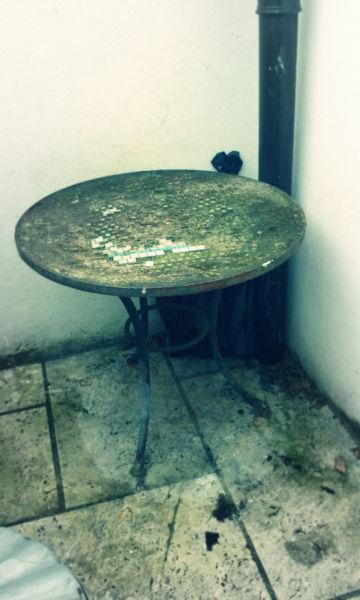 FREE # Garden Mosaic Tiled Table with Solid Base for Restoring